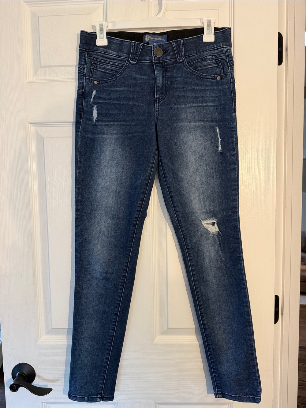 Democracy Jeans Size 6 Blue Denim Distressed